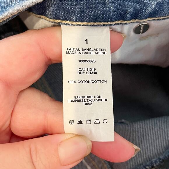 Garage Denim Hi-Rise 100% Cotton Vintage Straight Ripped Jean Ollie Wash 0 / 25 - Picture 4 of 9